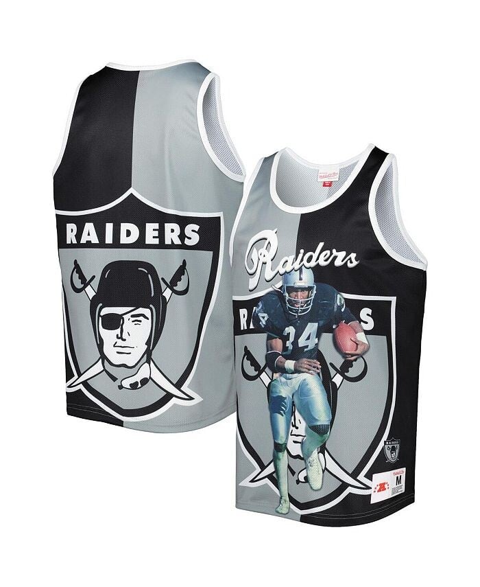 

Мужская майка с рисунком Bo Jackson, черная, серебряная Las Vegas Raiders Retired Player Mitchell & Ness, черный