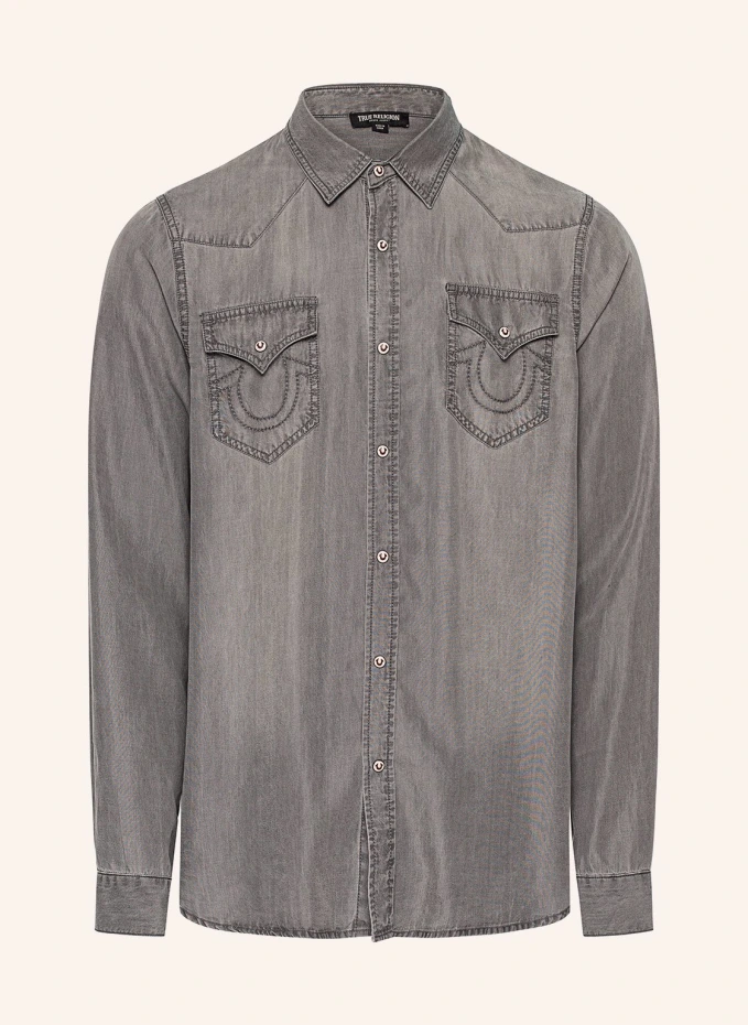 

Джинсовая рубашка True Religion, серый