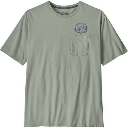 

Футболка с карманом из органического материала Lost And Found – мужская Patagonia, цвет Sleet Green