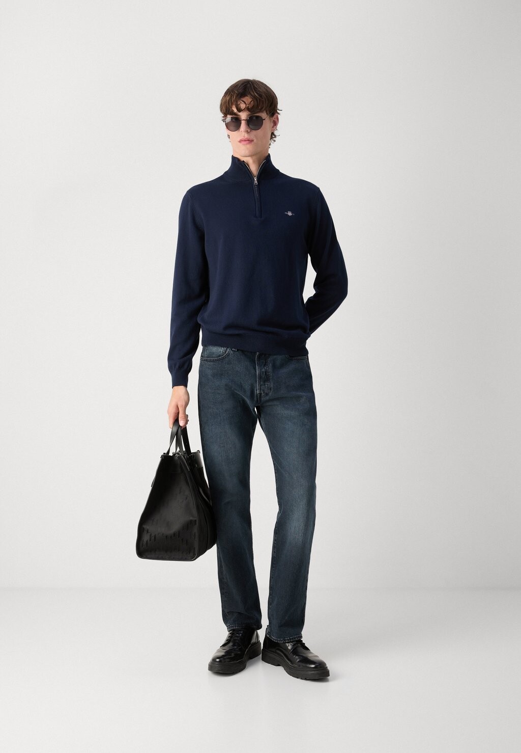 

Джемпер HALF ZIP GANT, темно-синий