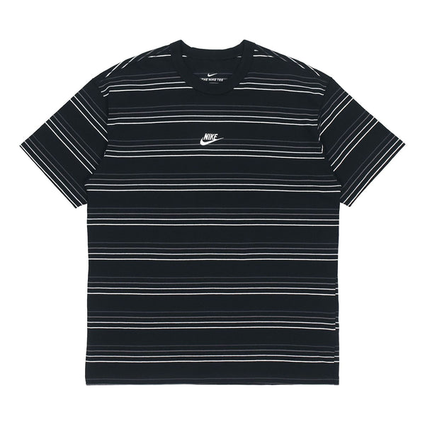 Футболка Nike Sportswear Embroidered Logo Stripe Loose Knit Sports Short Sleeve Black, черный футболка nike casual loose sports short sleeve черный