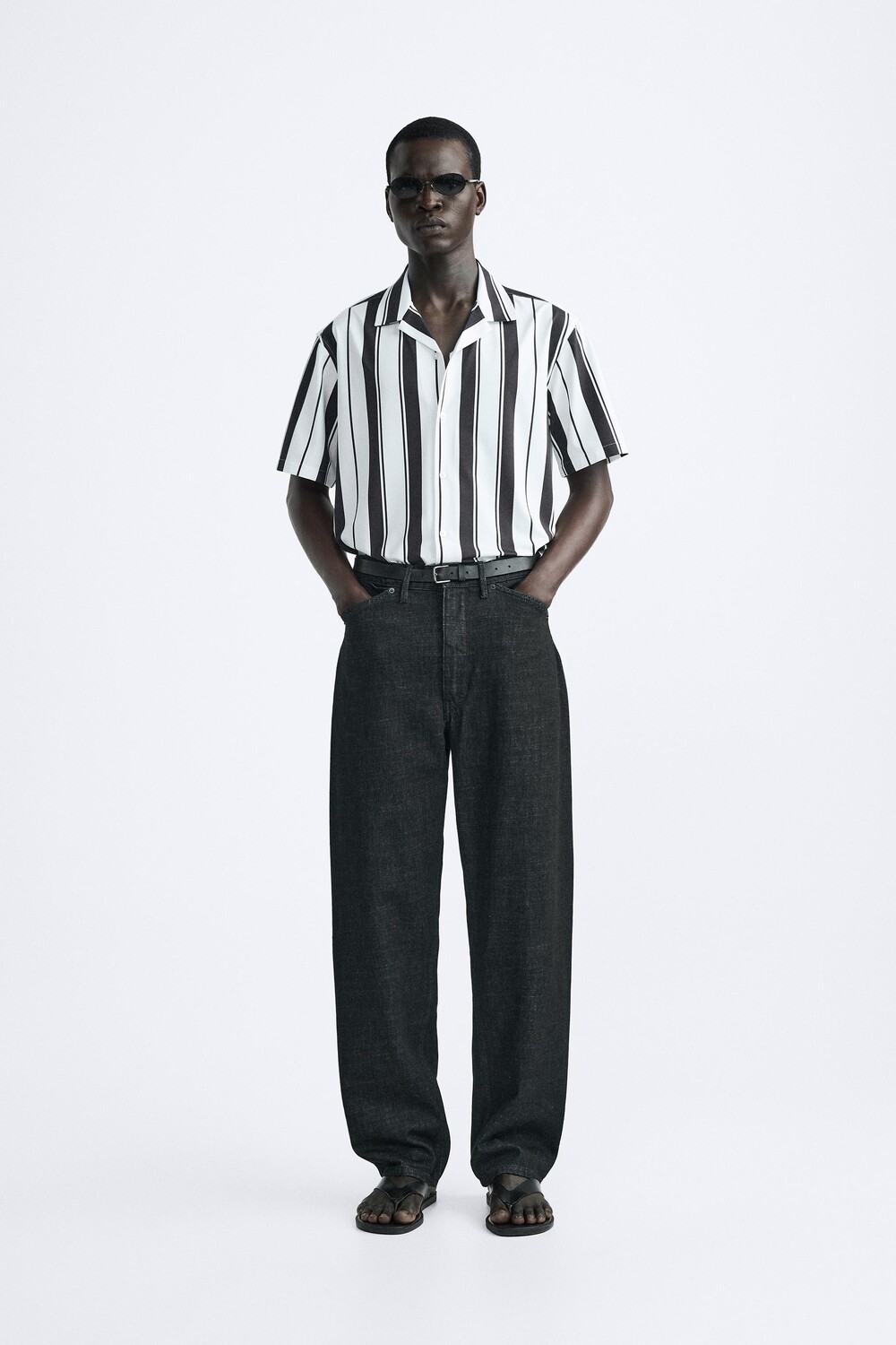 

Рубашка из ткани ZARA, белый