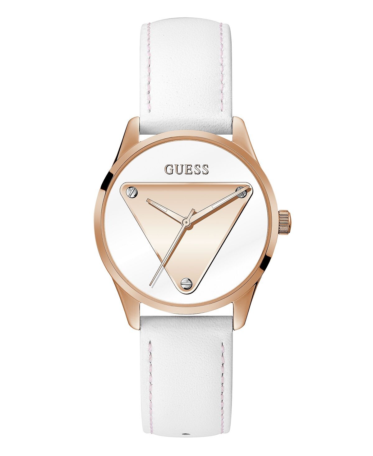 

Женские часы из натуральной кожи с тремя стрелками, белые, 36 мм GUESS, белый