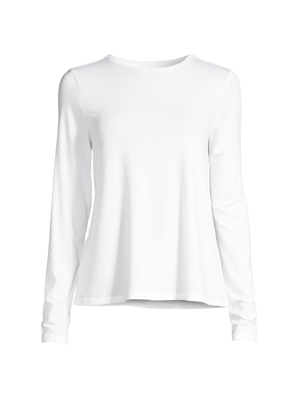 

Топ с круглым вырезом и длинными рукавами Eileen Fisher, белый