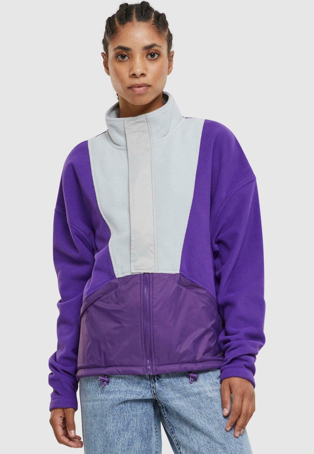 Флисовая куртка Urban Classics, цвет realviolet lightasphalt