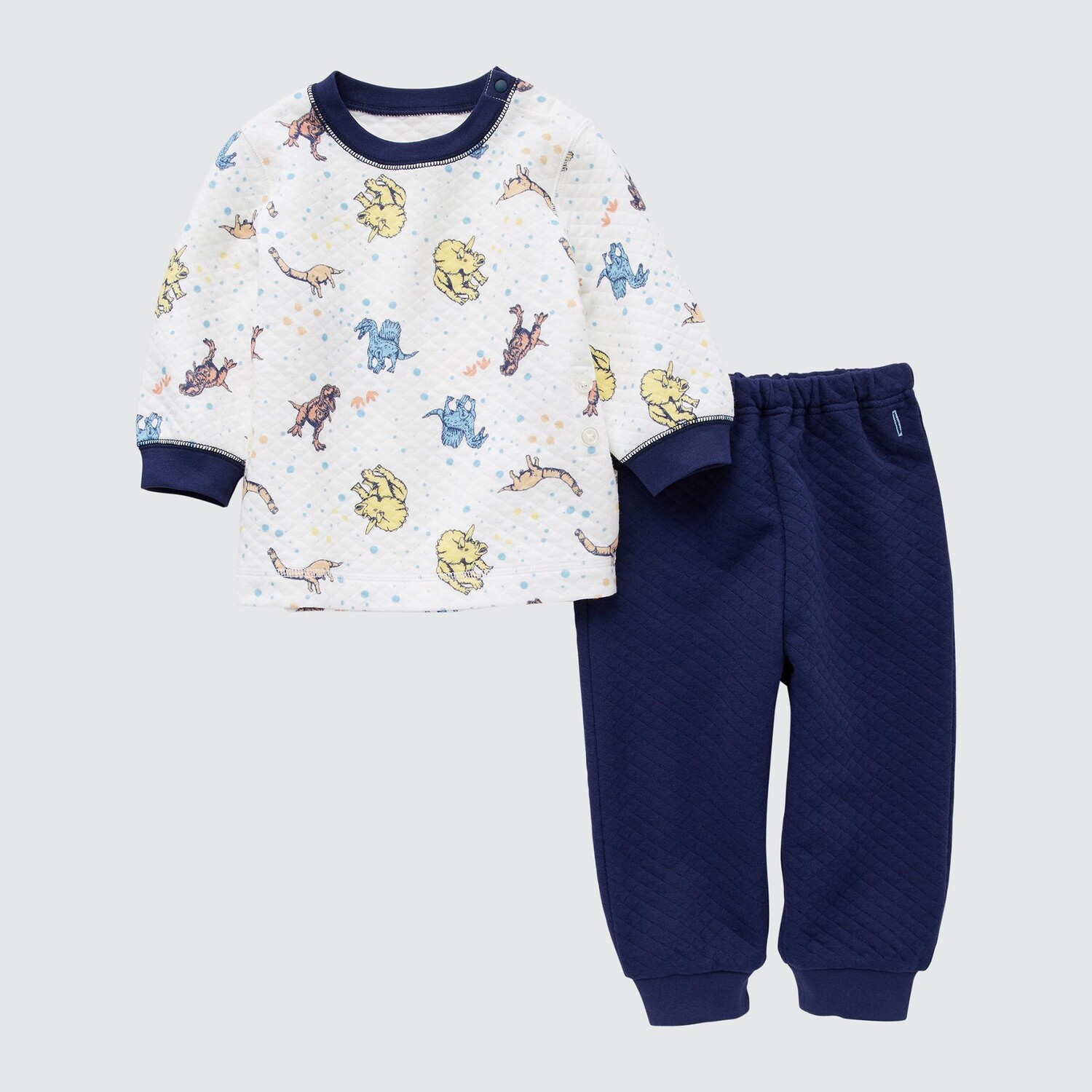 

Стеганая пижама UT для малышей «Мои любимые игрушки» Uniqlo, кремовый