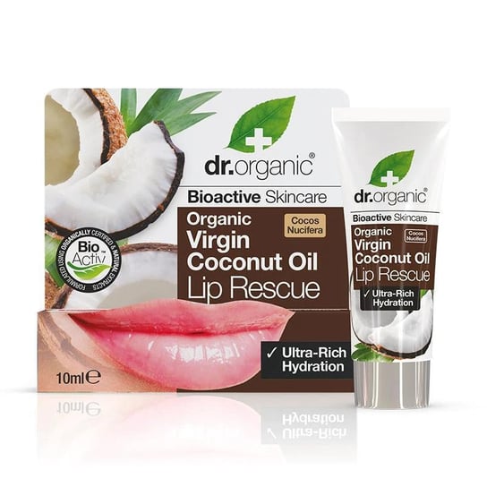 Интенсивно разглаживающая сыворотка для губ с органическим кокосовым маслом, 10 мл Dr.Organic, Dr Organic Ltd