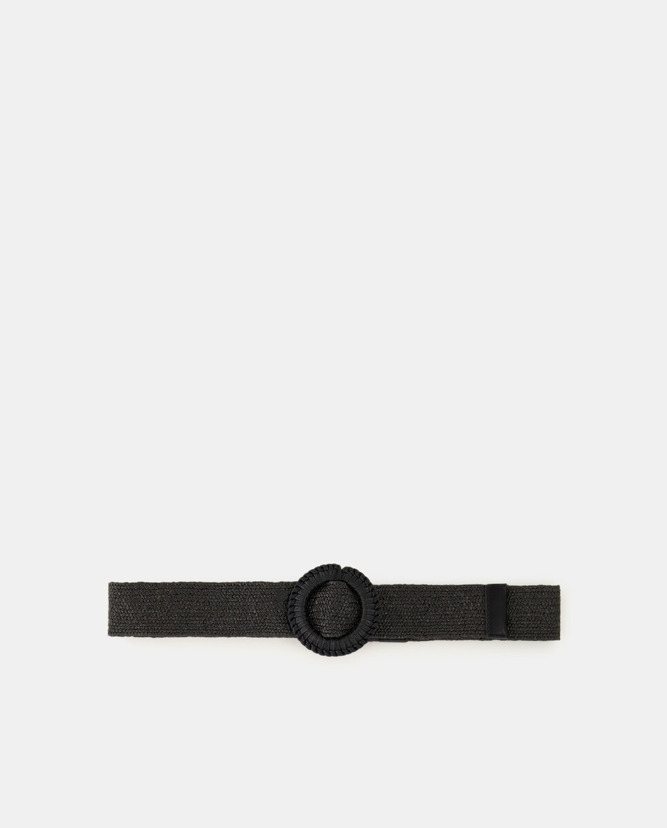 

Эластичный ремень с круглой пряжкой Easy Wear, черный