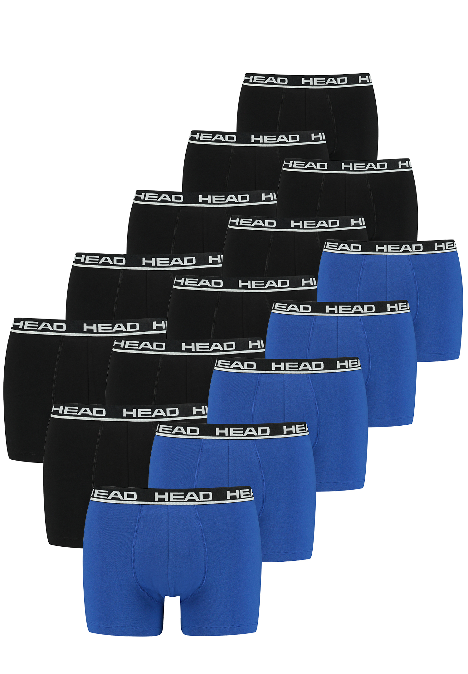 Боксеры HEAD Boxershorts 15 шт, цвет 021 - blue / black цена и фото