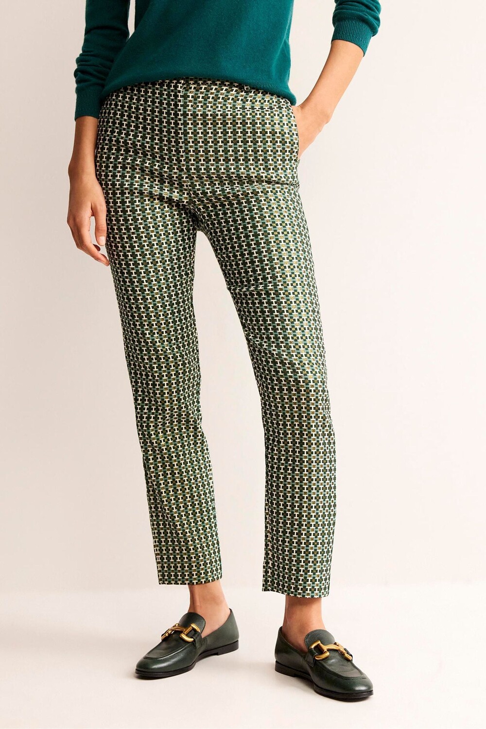 

Жаккардовые брюки Highgate Boden, синий