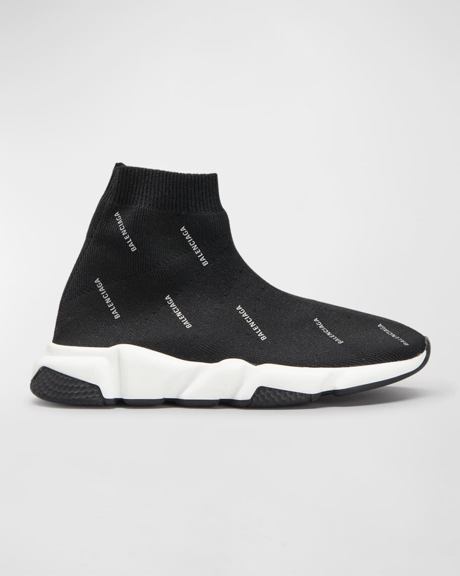 

Детские кроссовки Speed ​​Allover с логотипом, Дети Balenciaga