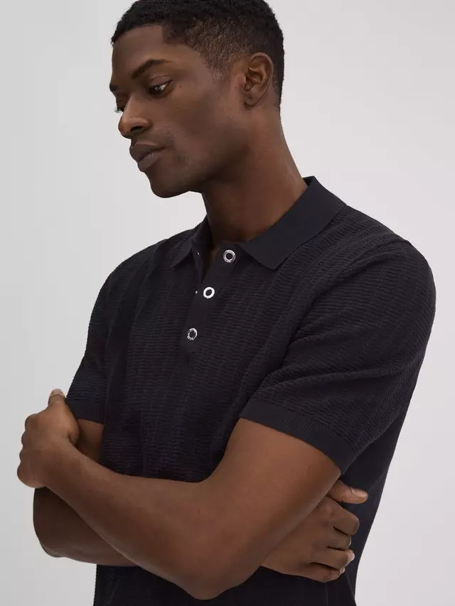 

Поло Reiss Reiss Pascoe Short Sleeve, темно-синий