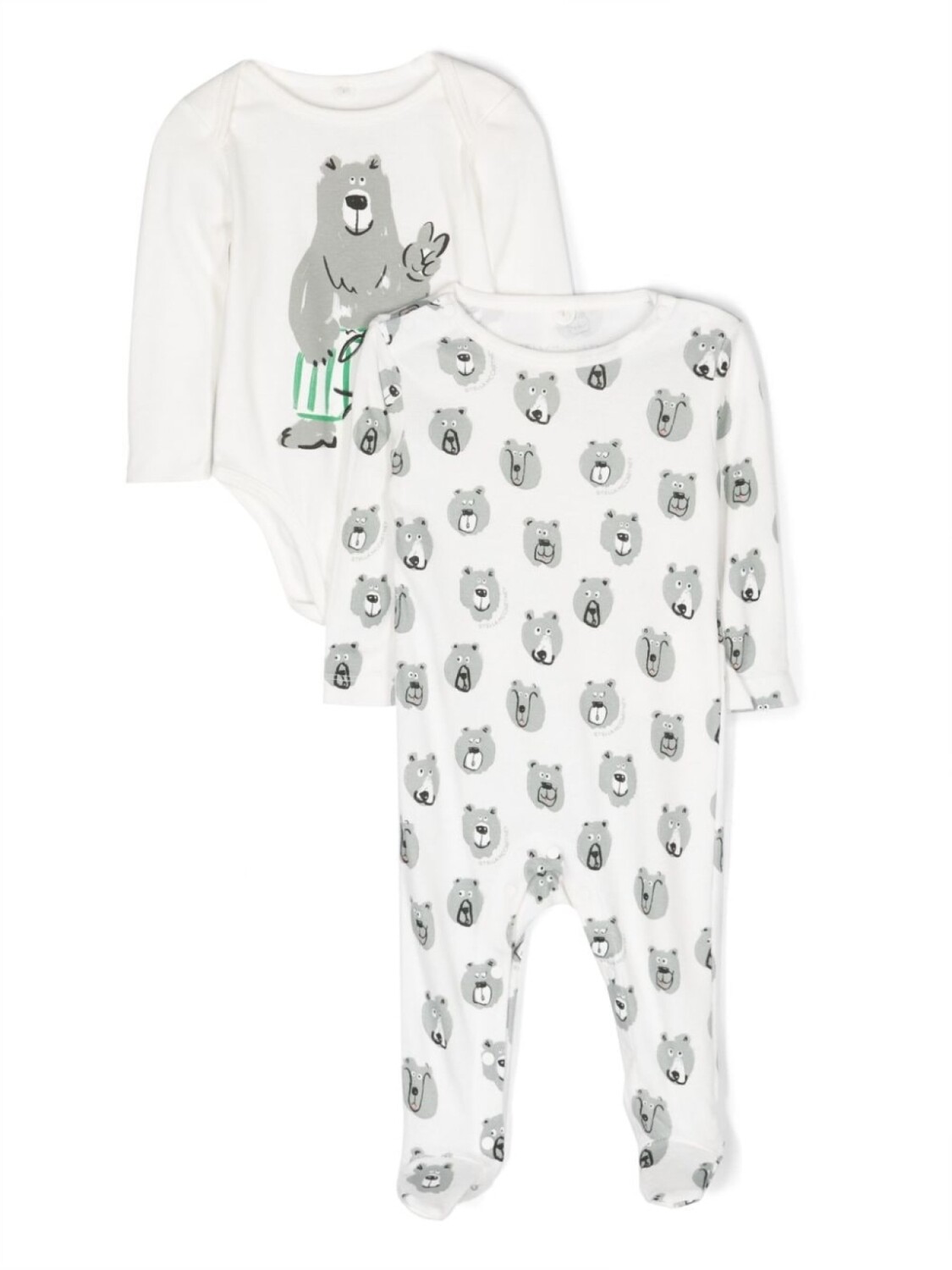 

Stella McCartney Kids комплект из боди и комбинезона с принтом, белый