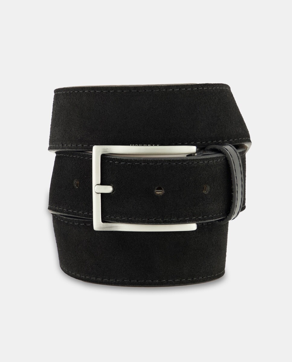 

Ремень из спилка Hackett, черный