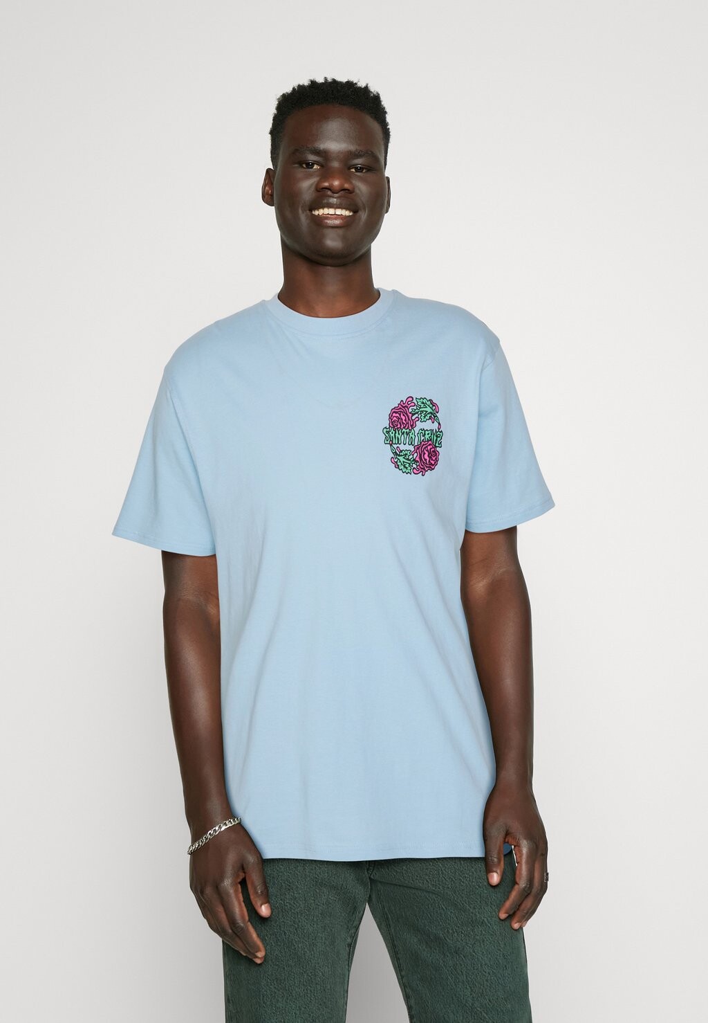 

Футболка с принтом Dressen Rose Crew Tw Unisex Santa Cruz, цвет sky blue