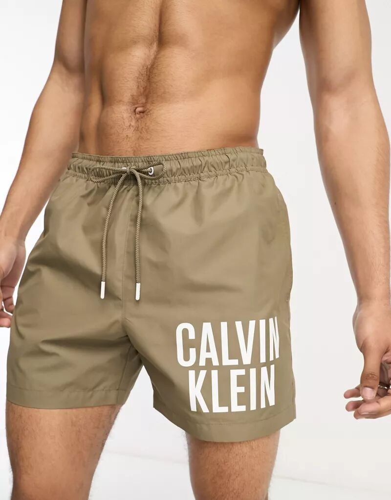 Зеленые шорты для плавания Calvin Klein Intense Power
