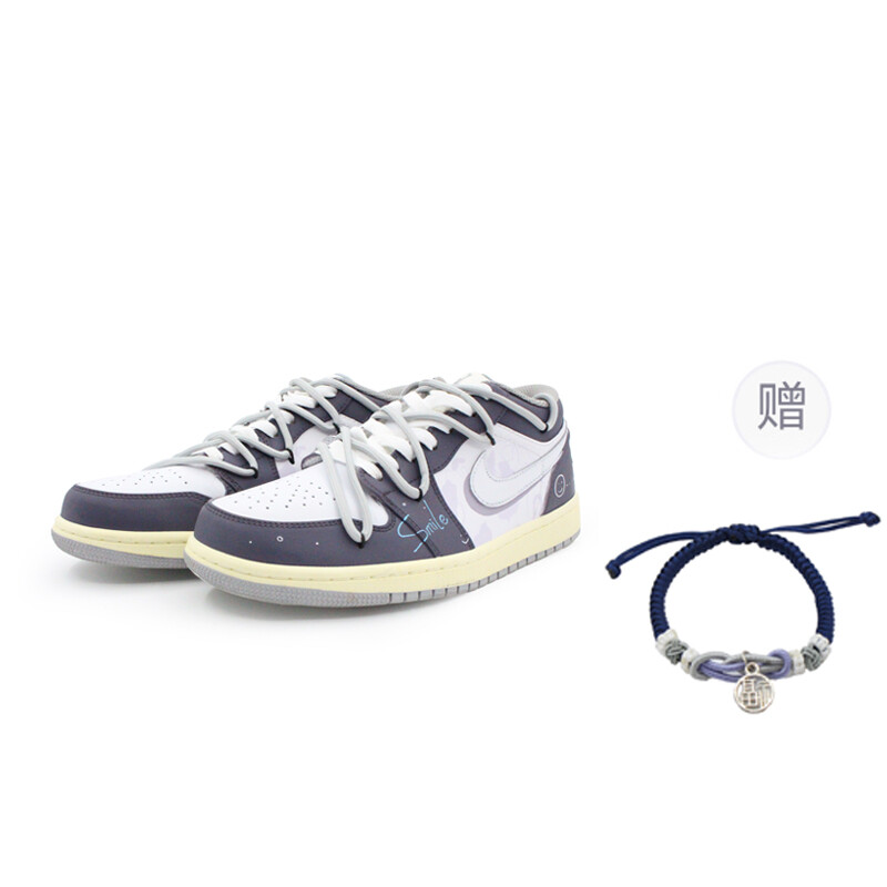 

Кроссовки Air Jordan 1 Vintage Basketball Shoes Men Low-top Grey/white, серый
