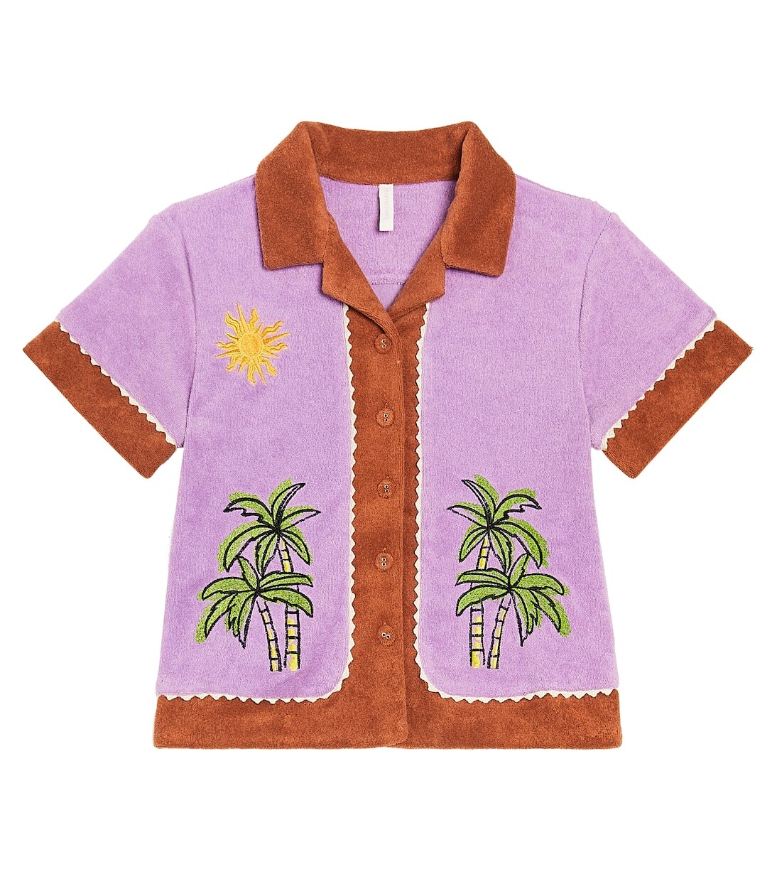 

Махровая рубашка august с цветными блоками Zimmermann Kids, мультиколор