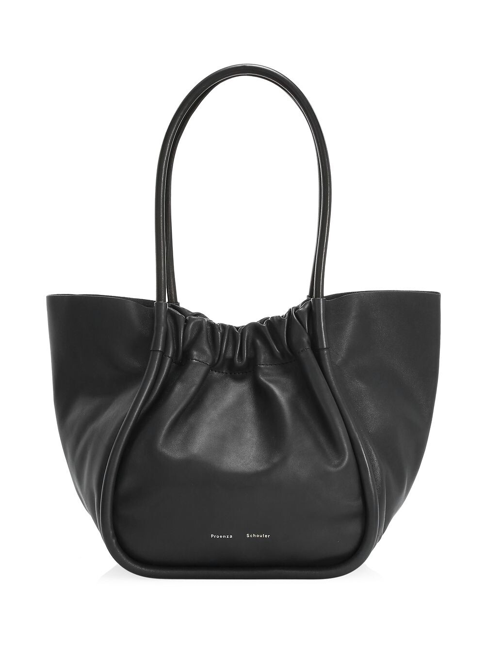 

Кожаная сумка-тоут с рюшами Proenza Schouler, черный