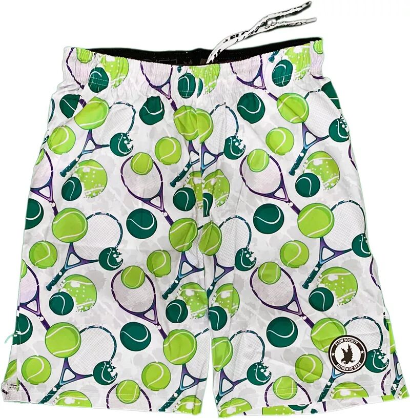 Мужские теннисные шорты с принтом Flow Society 7 дюймов, белый
