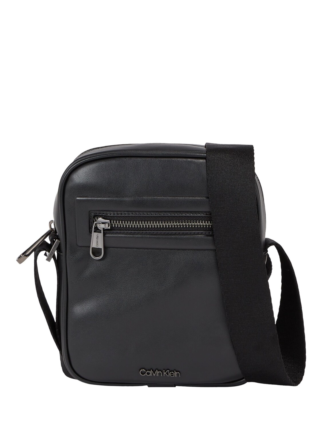 

Сумка Calvin Klein Elevated Reporter, черная, гладкая