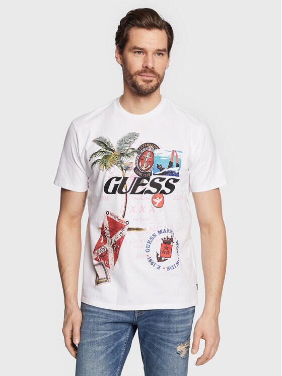 

Футболка стандартного кроя Guess, белый