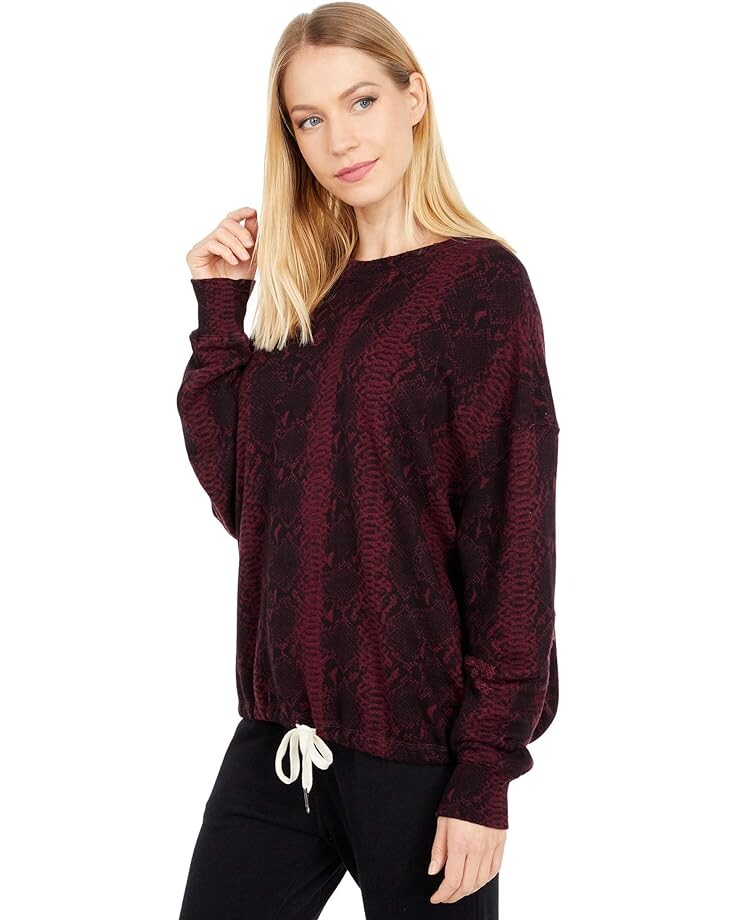 

Свитер n:philanthropy Olympia Snakeprint Sweatshirt, цвет Bordeaux Snake