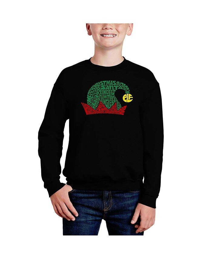 

Толстовка с круглым вырезом Big Boy's Word Art LA Pop Art, черный