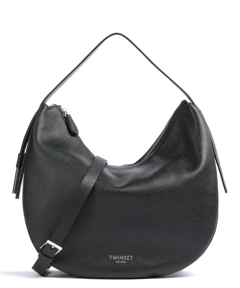 

Сумка-ведро Cylinder Leather из зерненой кожи Twinset, черный