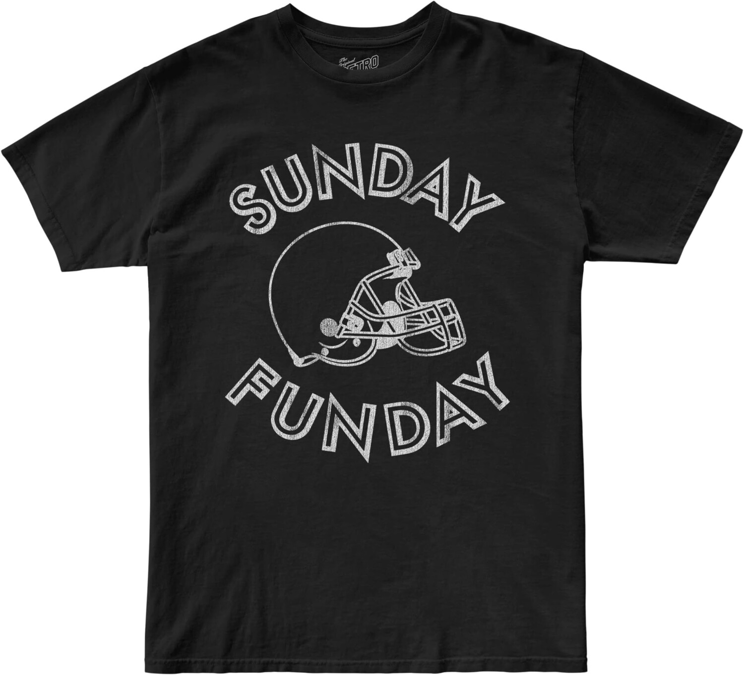 

Футболка The Original Retro Brand Kids 100% Cotton Sunday Funday Football Crew Neck Tee, черный