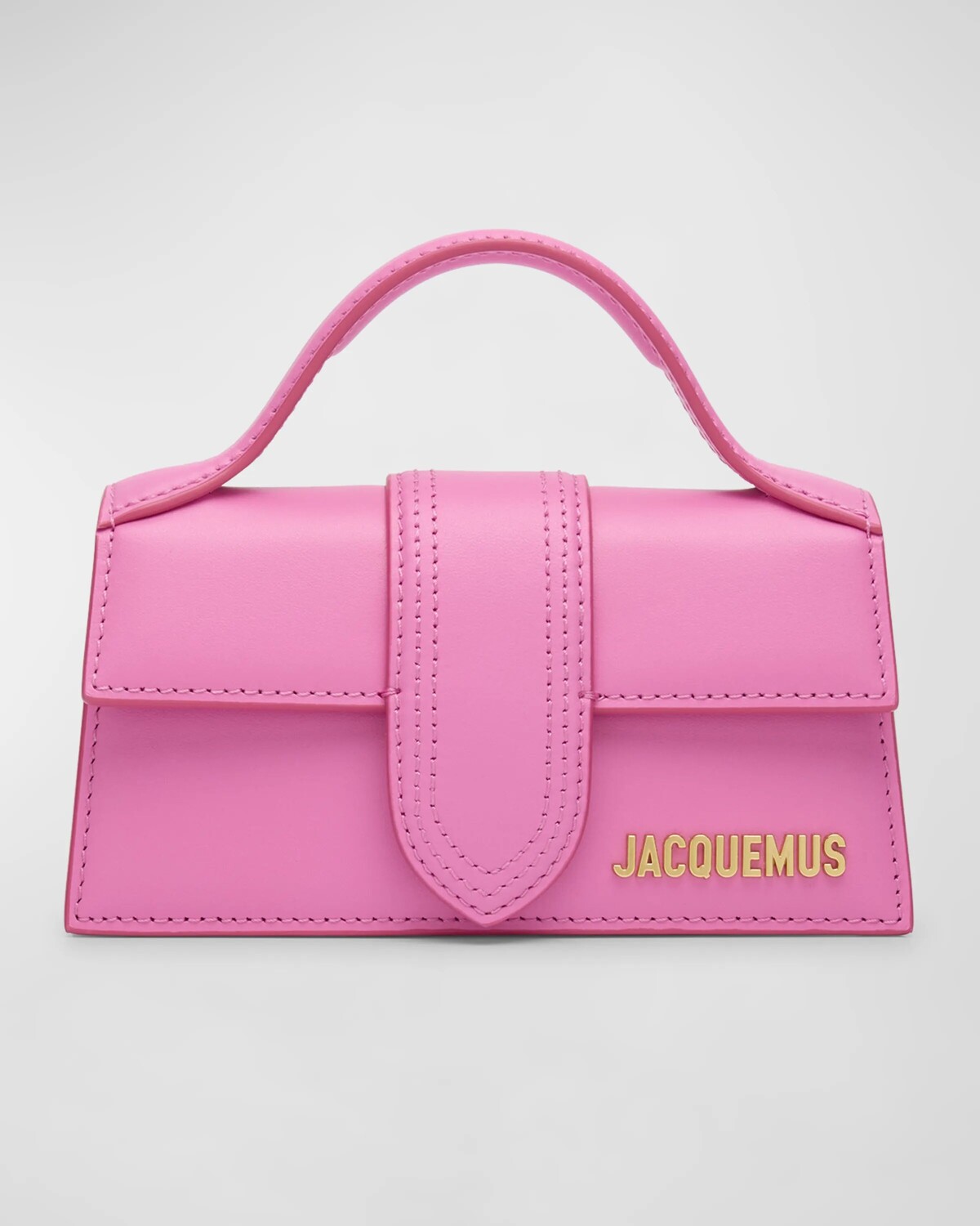 

Кожаная сумка Le Bambino с верхней ручкой Jacquemus, цвет Neon Pink