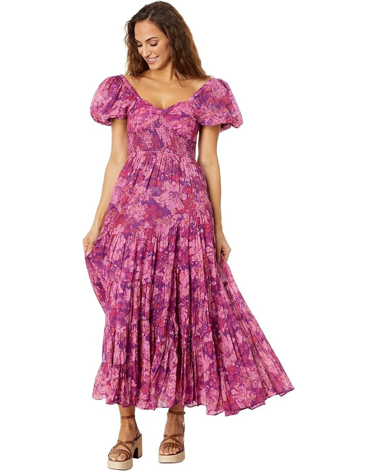 

Платье Free People Short Sleeve Sundrenched, цвет Magenta Combo