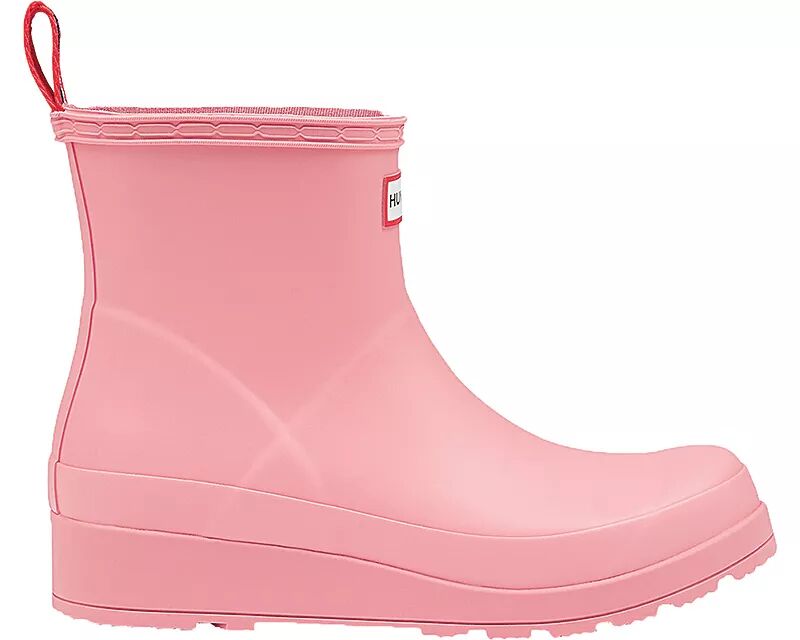 цена Женские короткие водонепроницаемые резиновые сапоги Hunter Boots, розовый