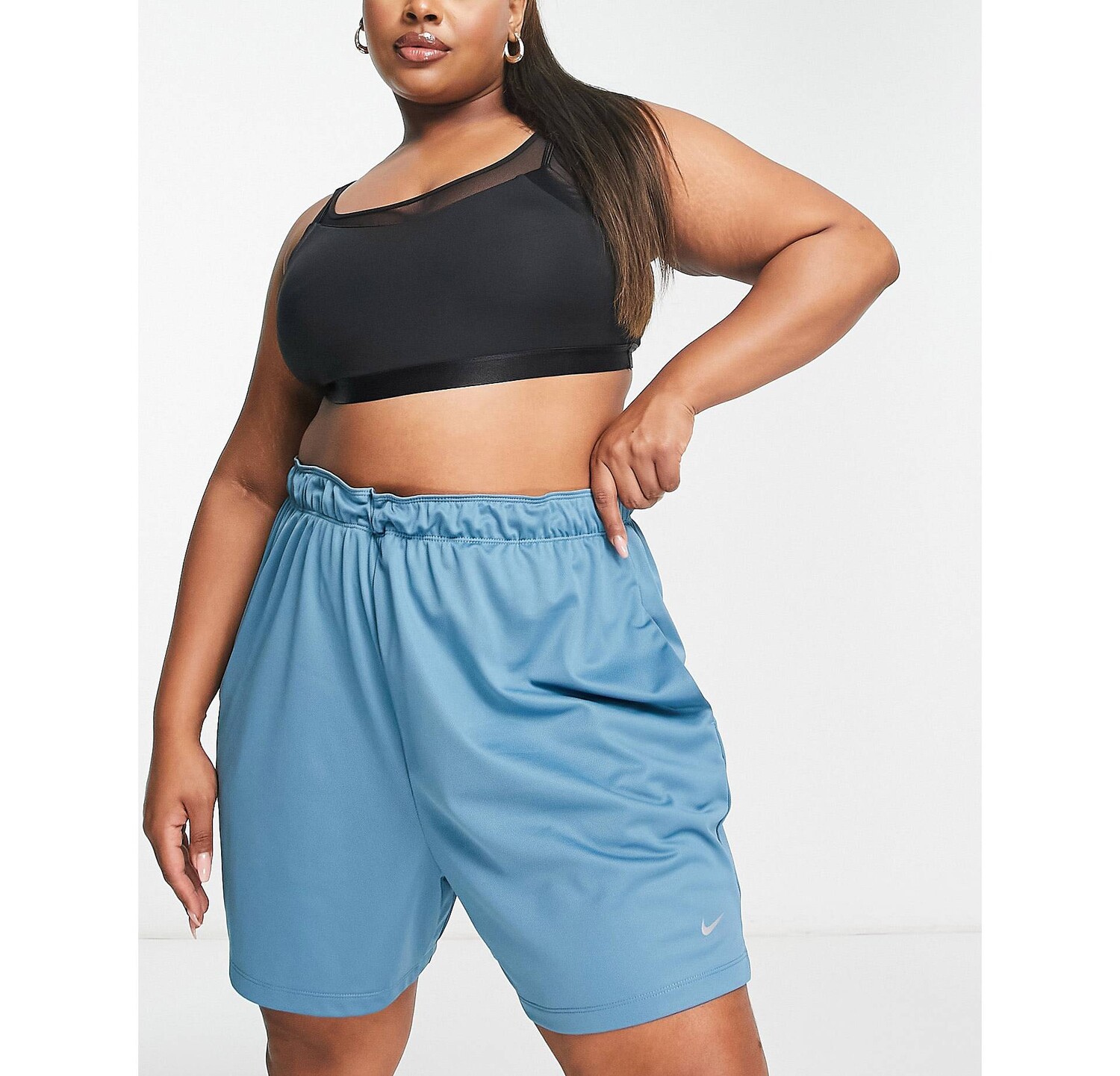

Голубые 5-дюймовые шорты Nike Training Attack Plus dri fit 5 дюймов