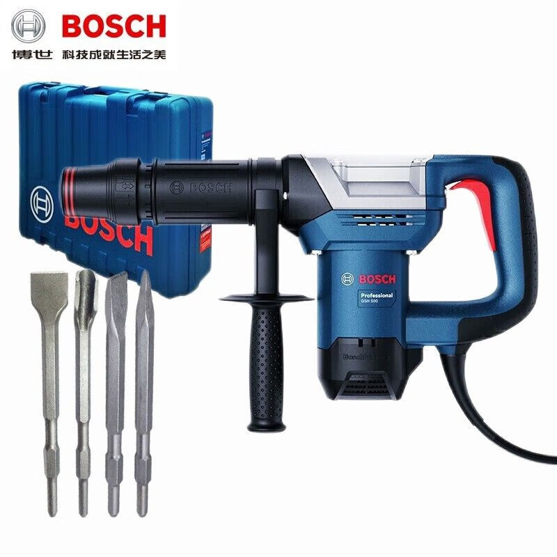 Отбойный молоток Bosch GSH 500 с насадками, 1100W