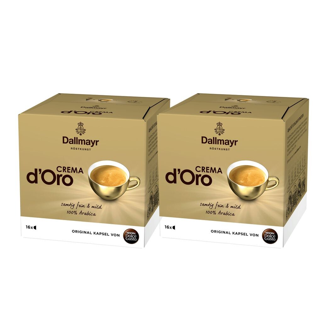 

Nescafé Dolce Gusto Dallmayr Crema dŽOro, кофе, кофейные капсулы, 2 шт. в упаковке, 2 х 16 капсул Nestlé