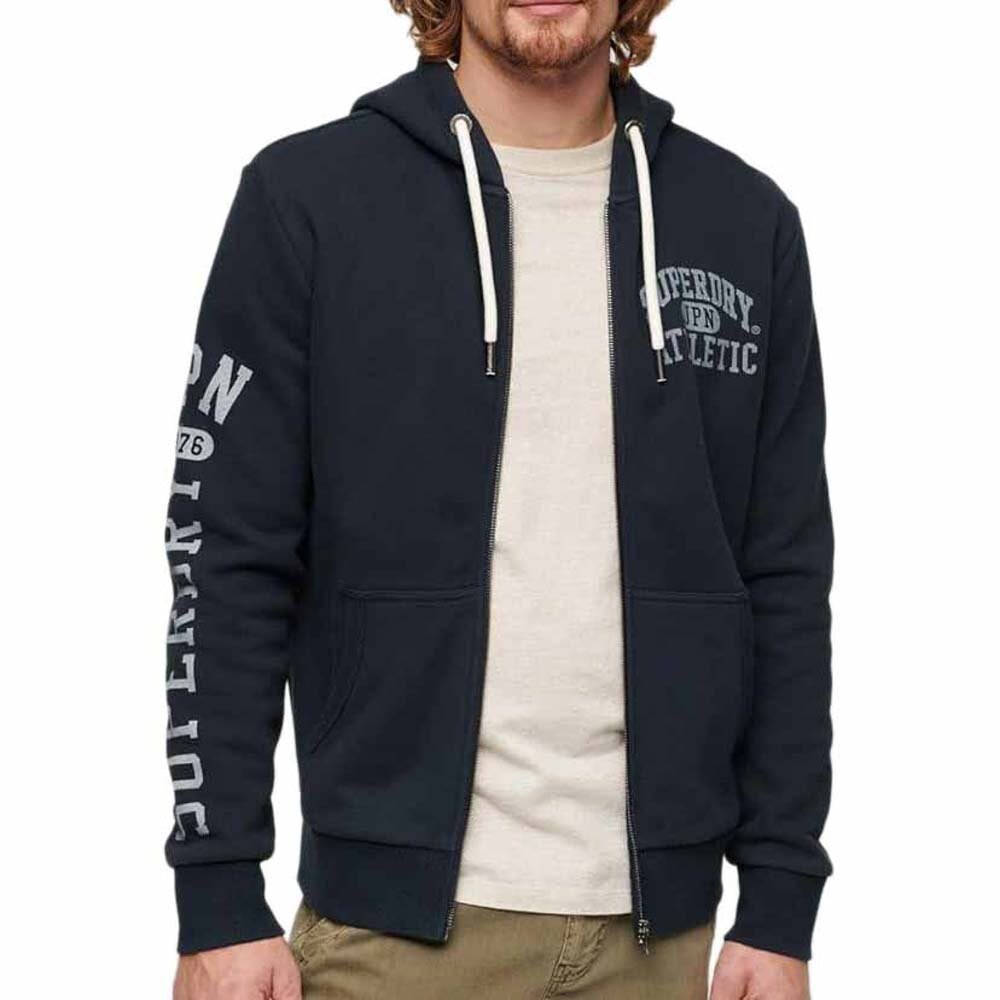 

Толстовка Superdry Athletic Coll Graphic Full Zip, синий
