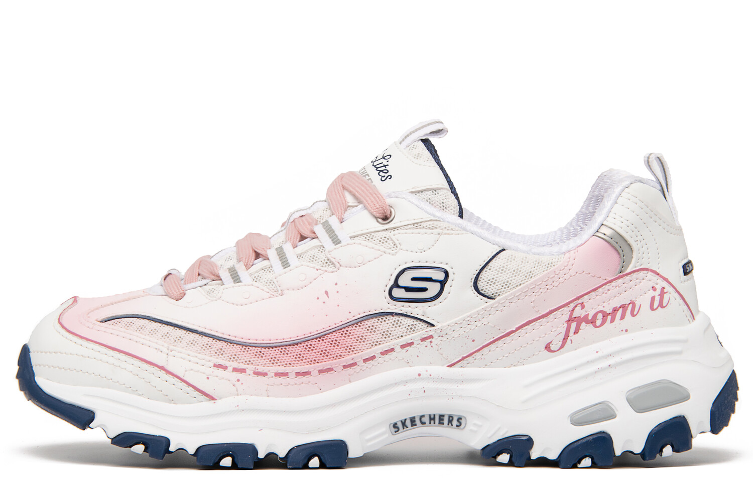 

Кроссовки Skechers D"Lites 1.0 Chunky Sneakers Women's Low-top White/pink, розовый