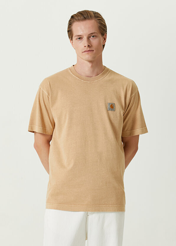 

Светло-коричневая футболка с логотипом Carhartt, Коричневый