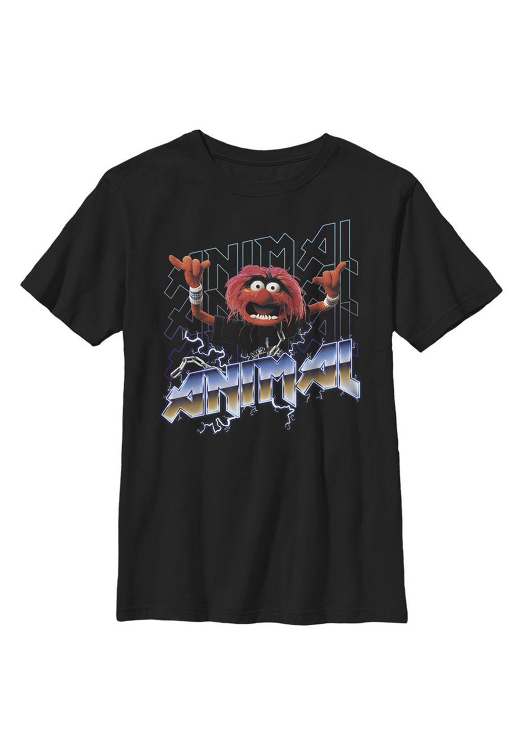 

Футболка с принтом Muppets Animal Metal Disney, черный