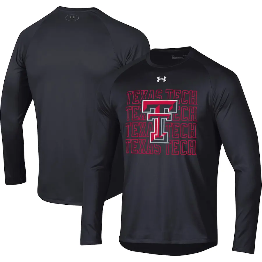 

Футболка с длинным рукавом Under Armour Texas Tech Red Raiders, черный