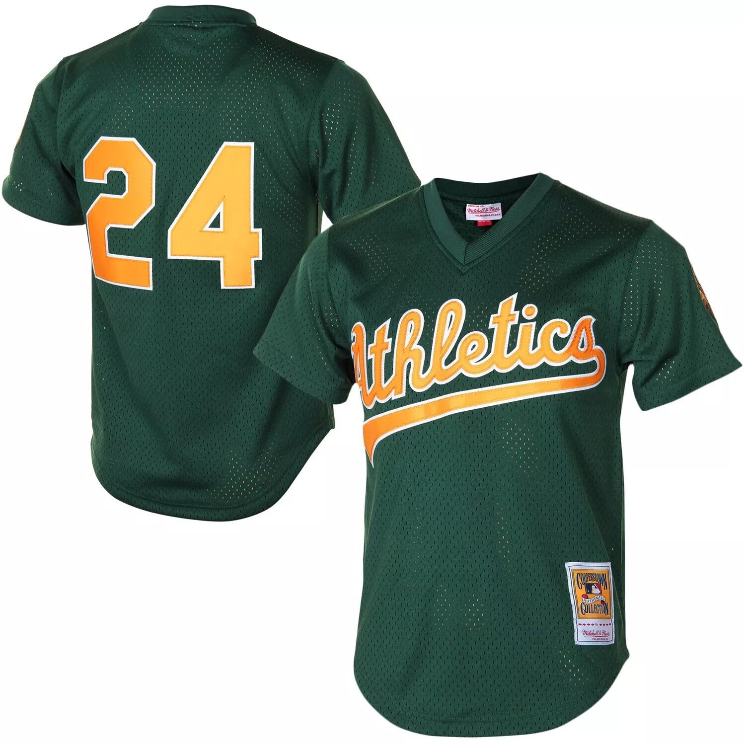 

Мужская тренировочная майка с сеткой Mitchell & Ness Rickey Henderson Green Oakland Athletics 1998 Cooperstown