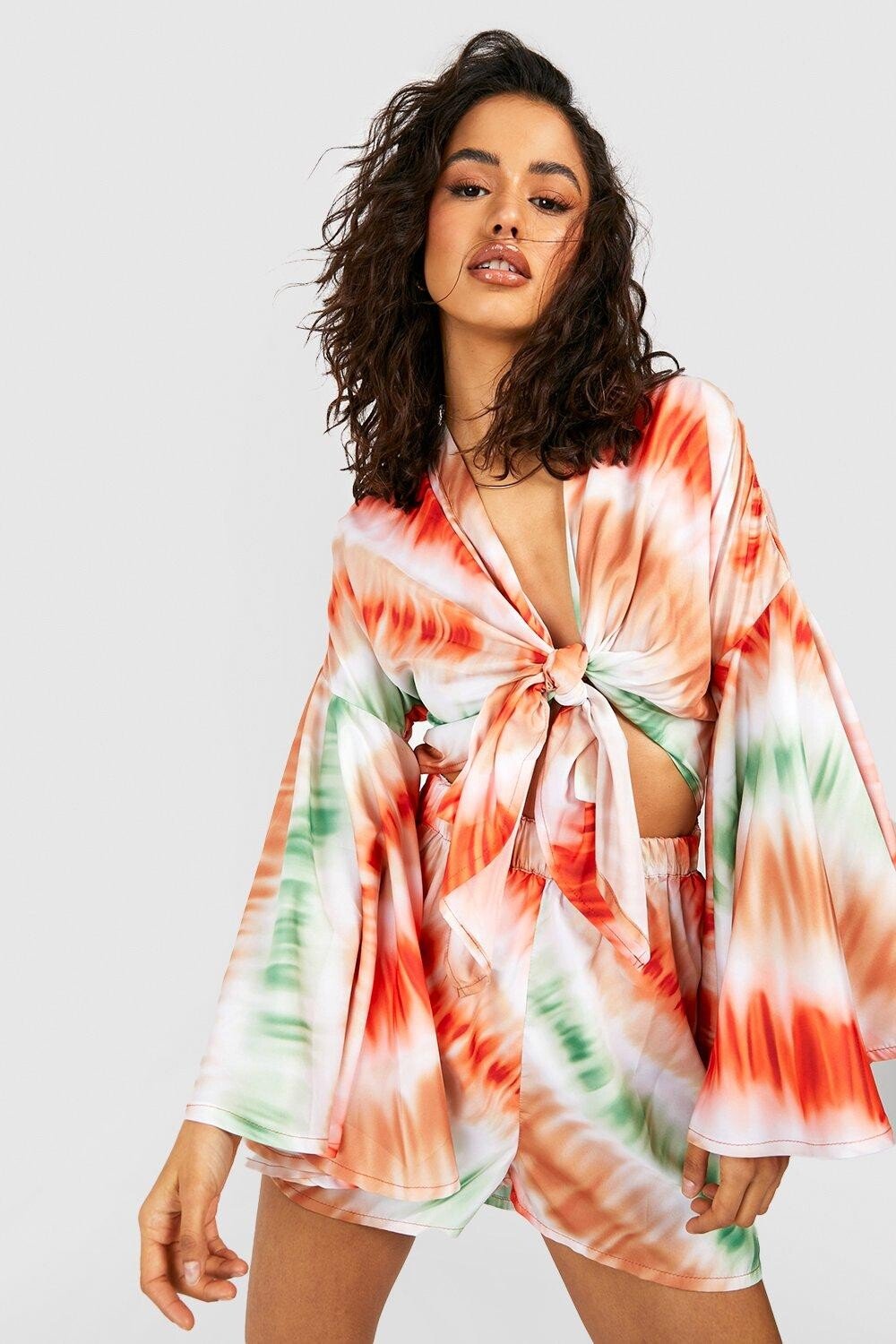 

Комбинезон с рукавами ombre extreme Boohoo, разноцветный