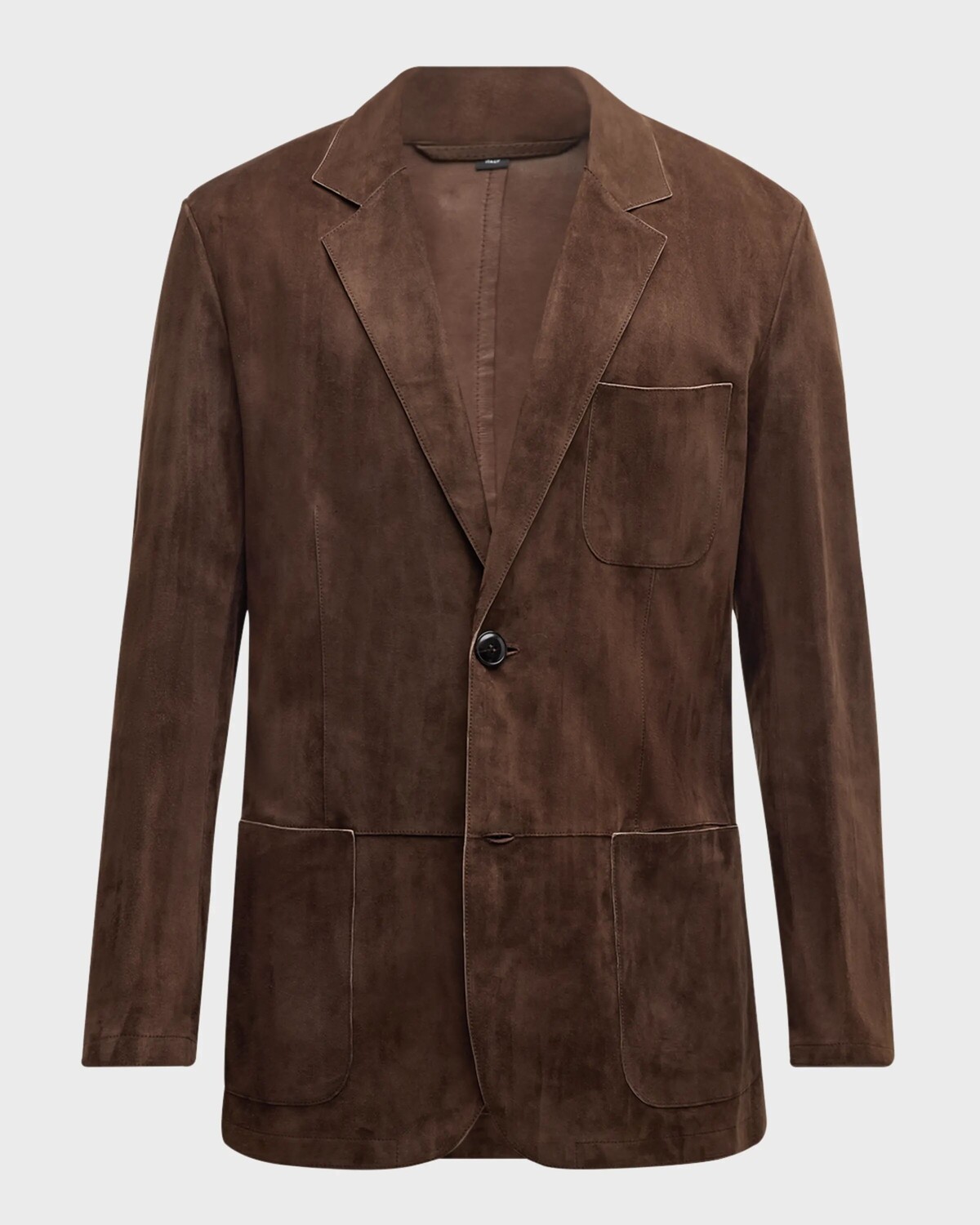 

Мужской замшевый пиджак на двух пуговицах Giorgio Armani, цвет Medium Brown
