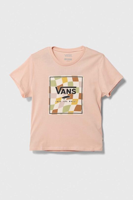 

Детская хлопковая футболка Vans CHECKER BOX CREW VN000795BQL1, оранжевый