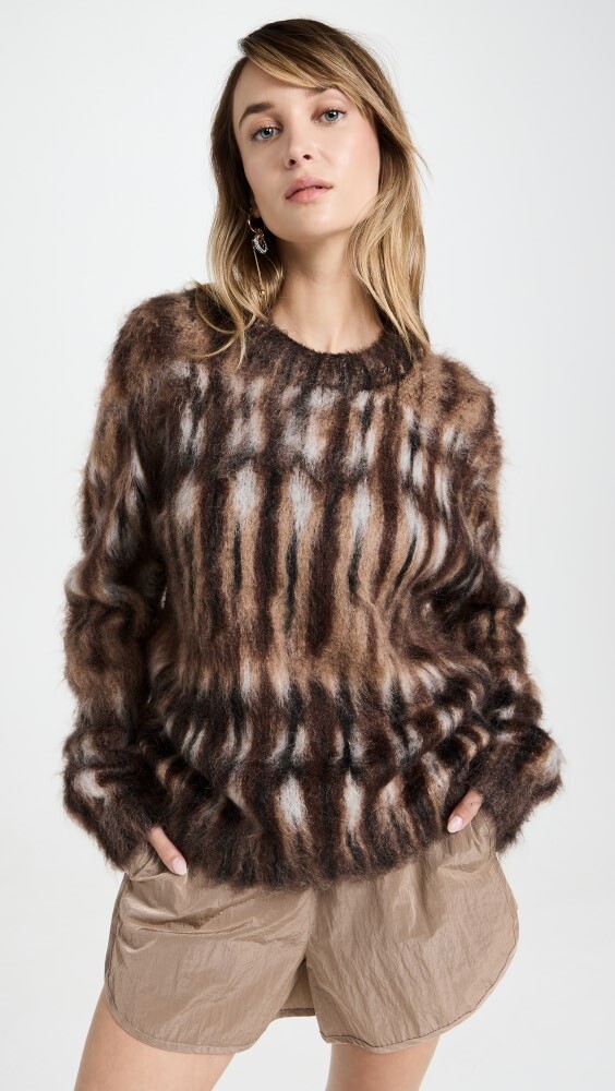 

Свитер Acne Studios Hamster Jacquard, коричневый