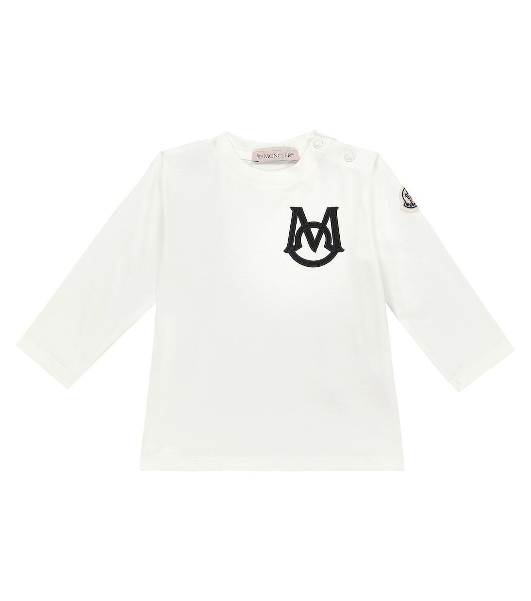 

Детская футболка из смесового хлопка Moncler Enfant, белый