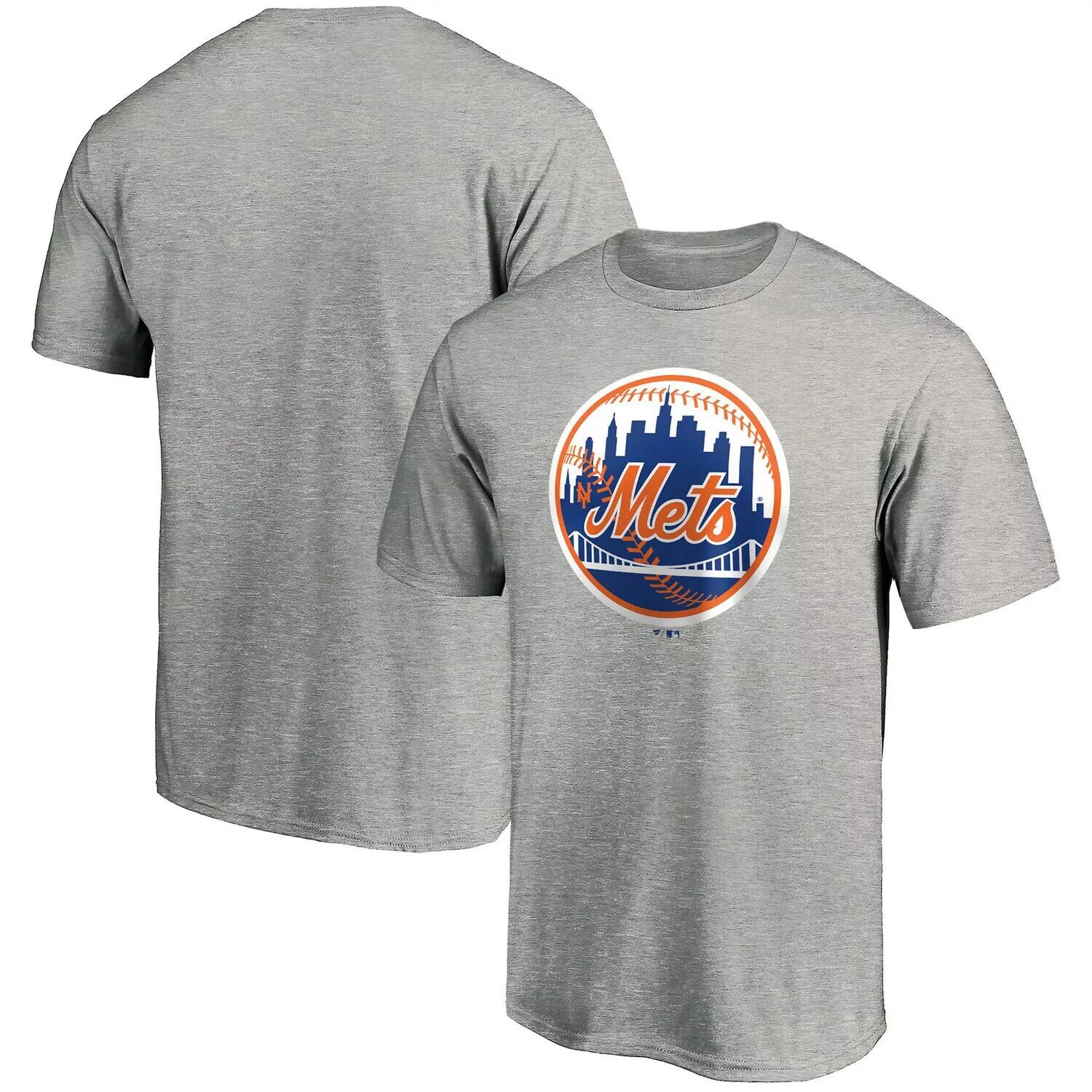 

Мужская серая футболка с логотипом New York Mets Cooperstown Collection Forbes Team Fanatics, Серый