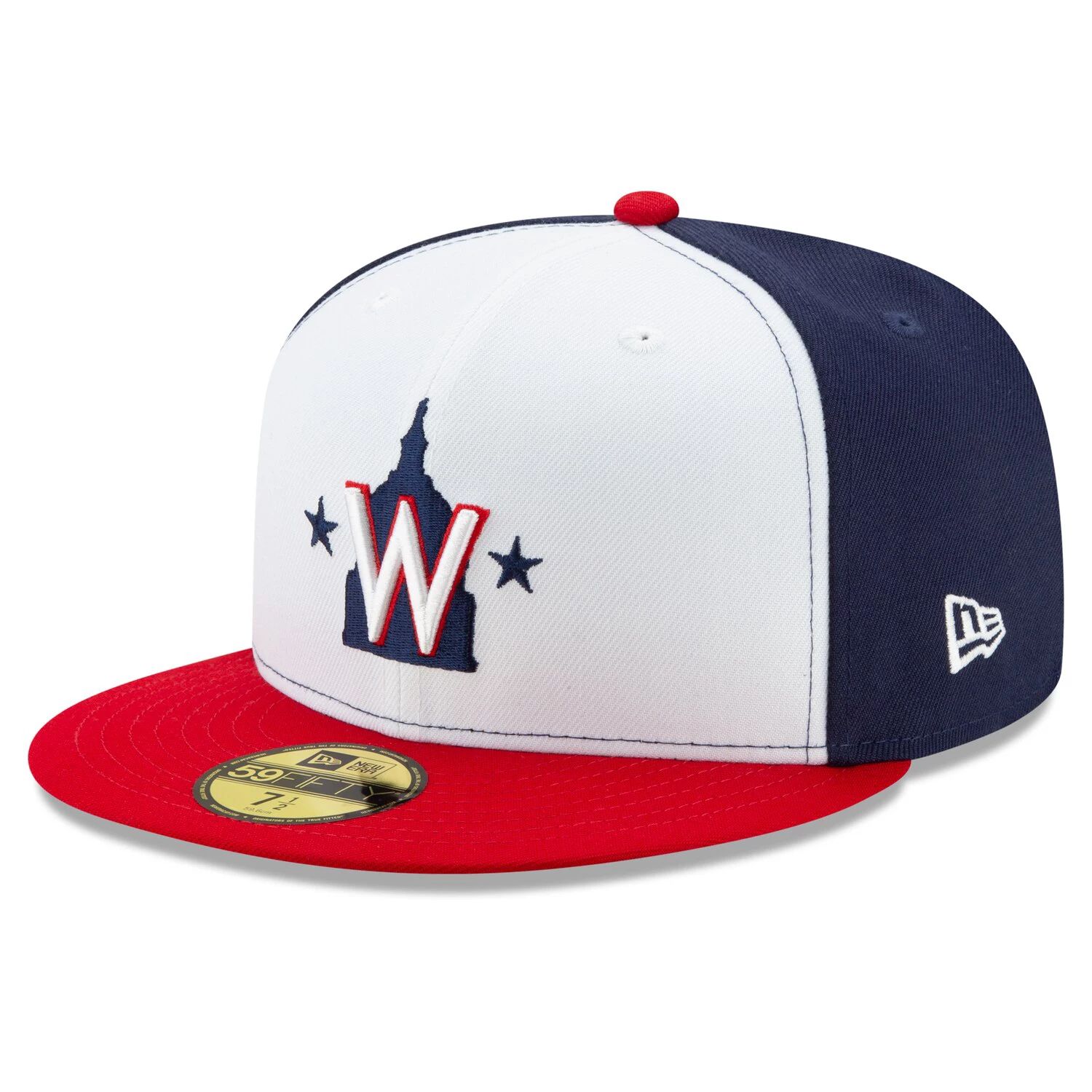 

Мужская облегающая шляпа New Era White Washington Nationals Alternate 2 2020 Authentic Collection On-Field 59FIFTY