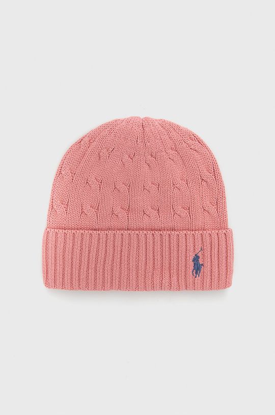 Хлопковая кепка Polo Ralph Lauren, розовый